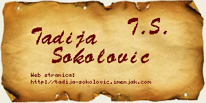 Tadija Sokolović vizit kartica